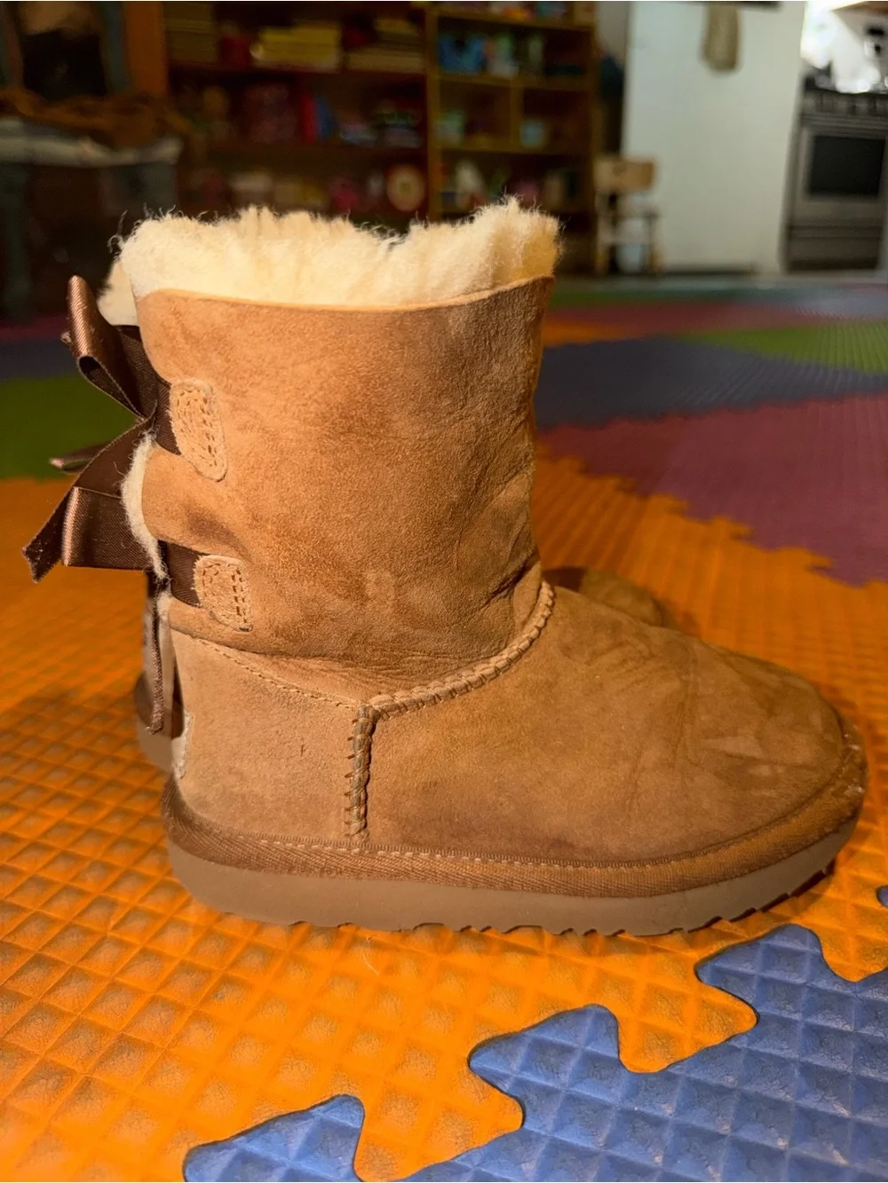 Kids UGGS Brown Suede Winter Boots (used/no box)